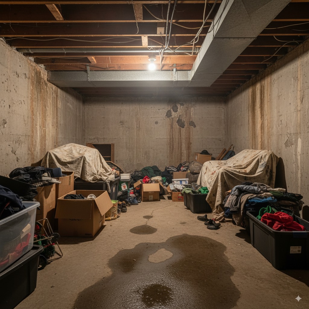 Before - Organized Storage Area